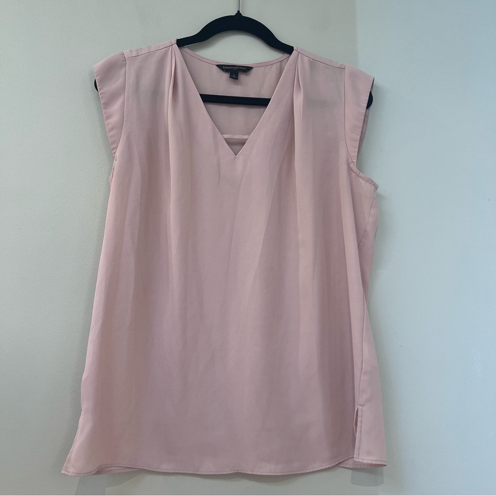 Banana Republic Pink Short Sleeve Blouse